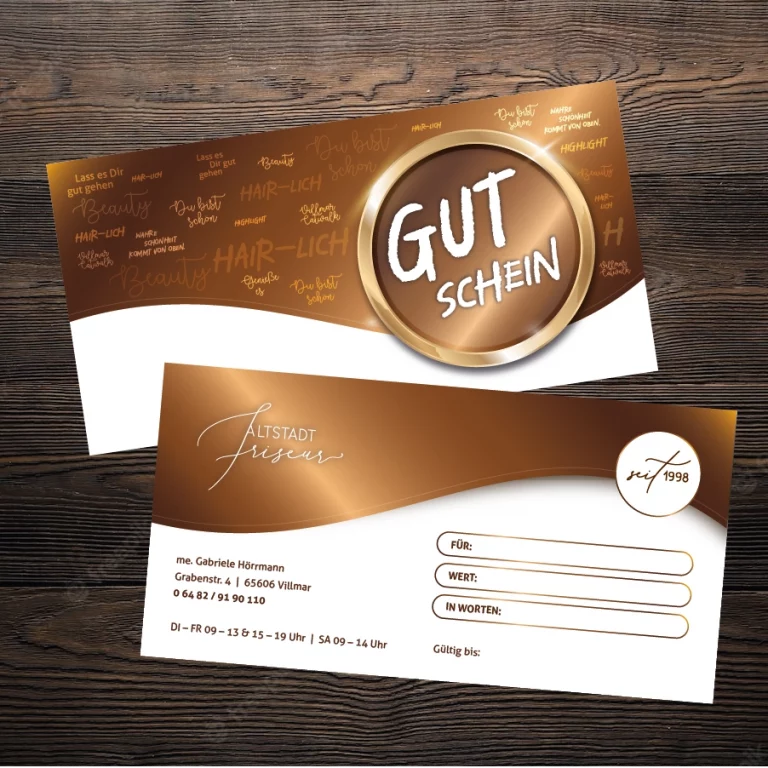 Unser Gutschein für Schnitt, Farbe oder Styling